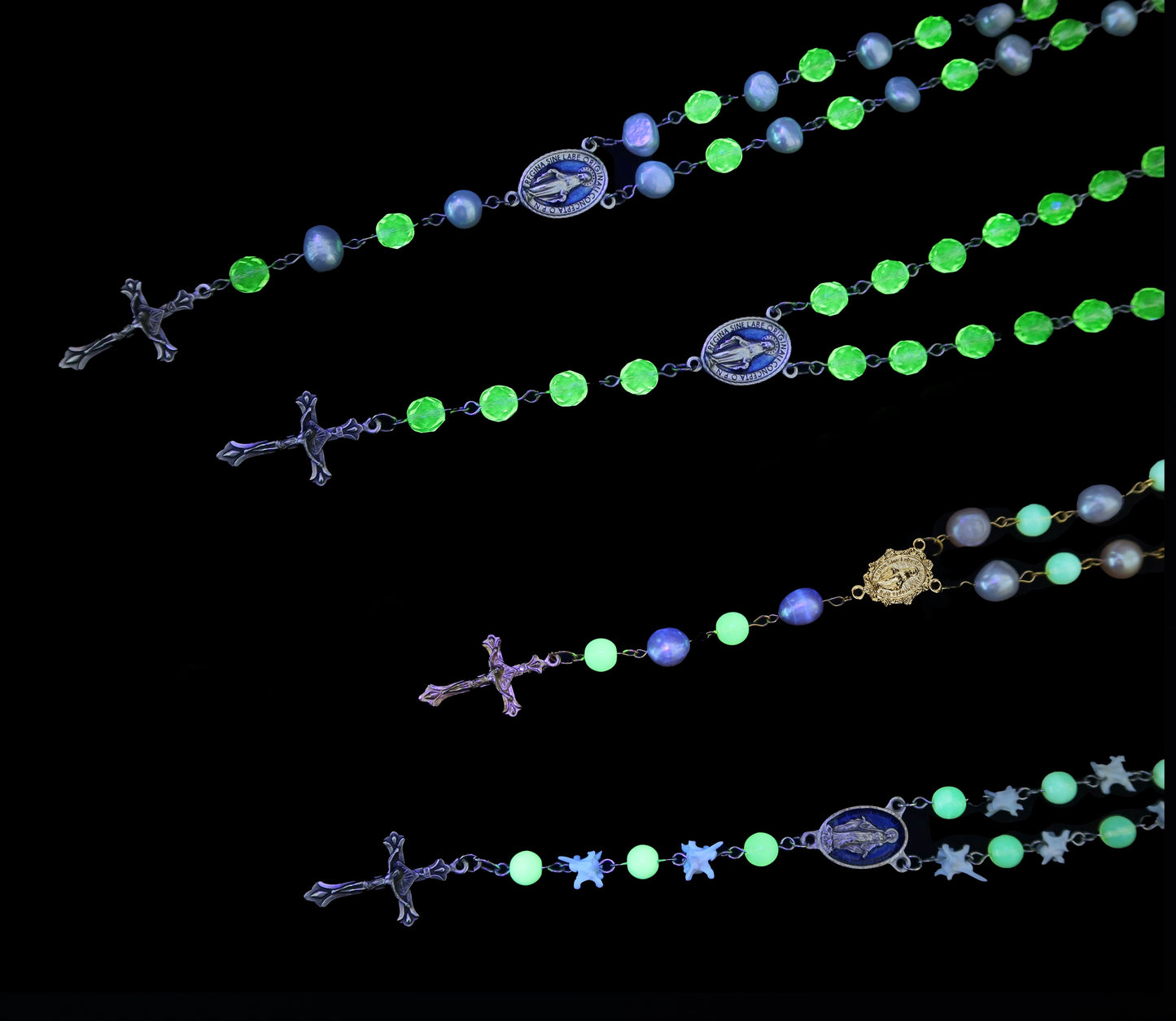 Uranium Glass Rosary