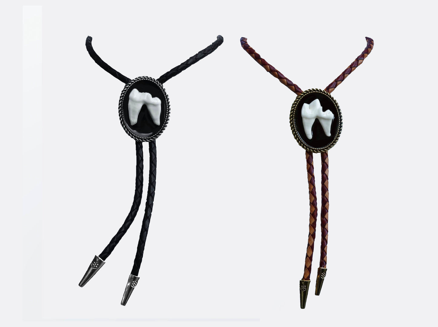 Bone Coyote Molar Bolo Ties