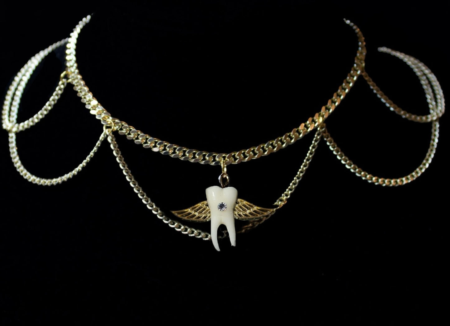 Tooth Fairy 2.0 Ornate Gold Choker