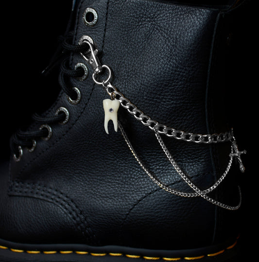 Ornate Tooth Shoe Chain for Dr. Martens or Combat Boots