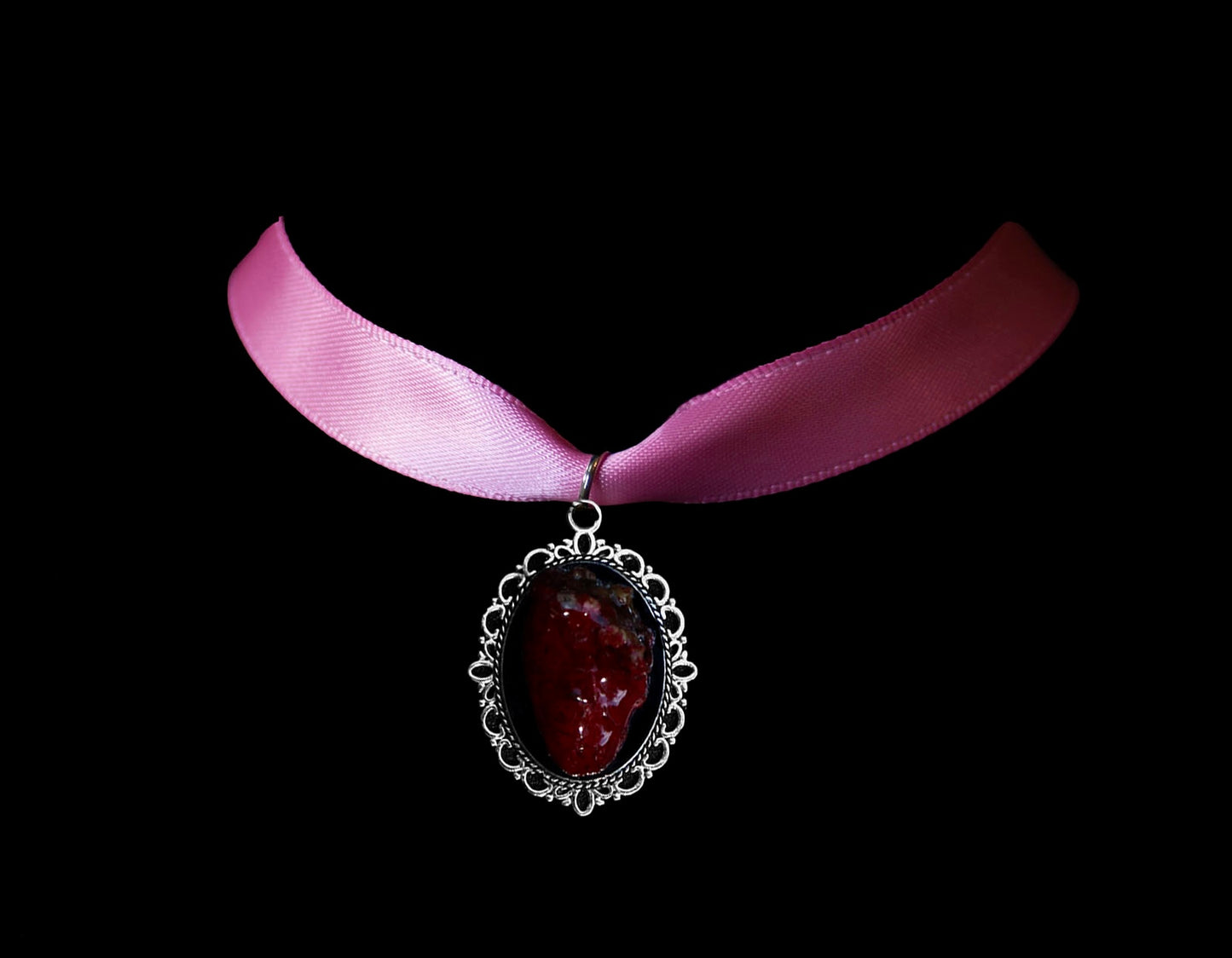 Rotten Hearted Ribbon Choker