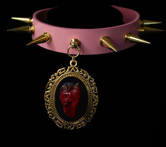 Rotten Hearted Leather Choker