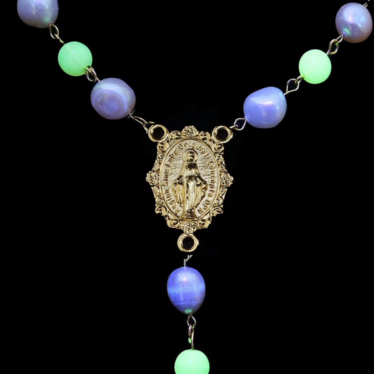 Uranium Glass Rosary