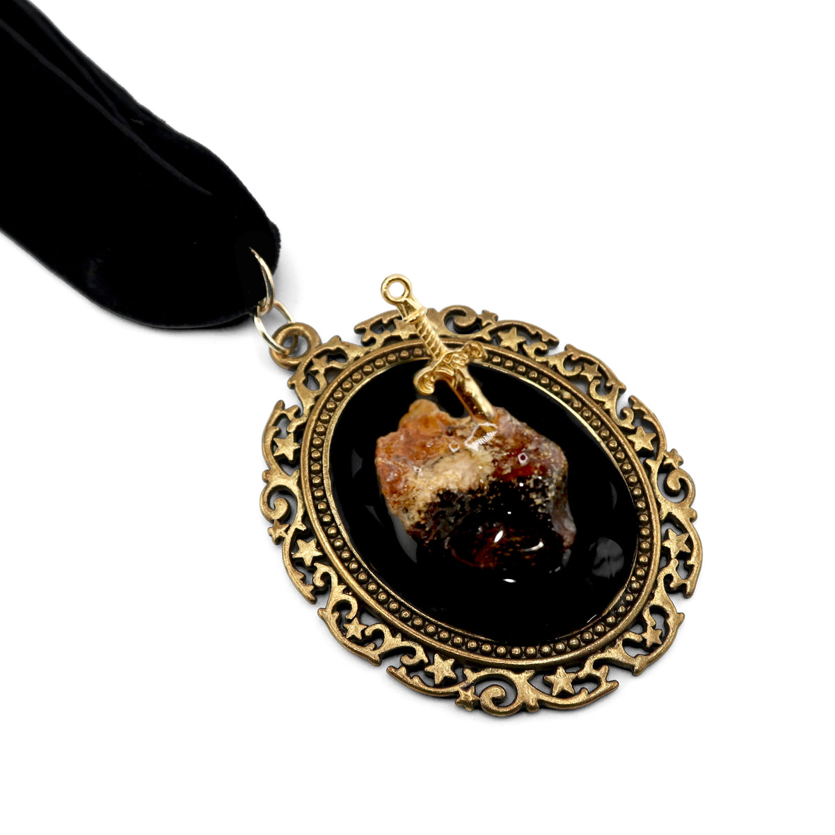 Rotten Hearted Ribbon Choker Velvet