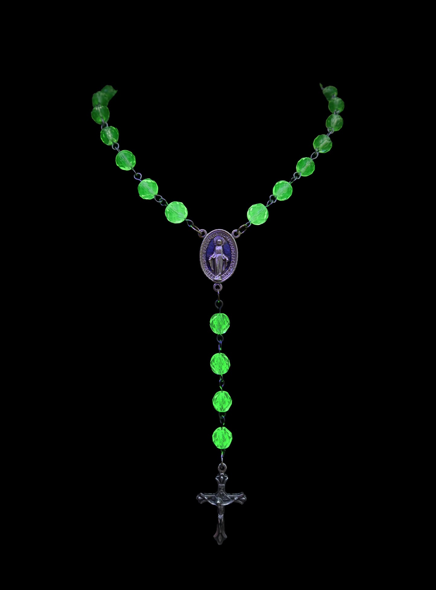 Uranium Glass Rosary