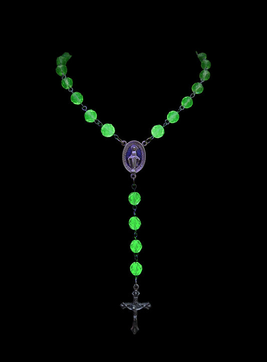 Uranium Glass Rosary