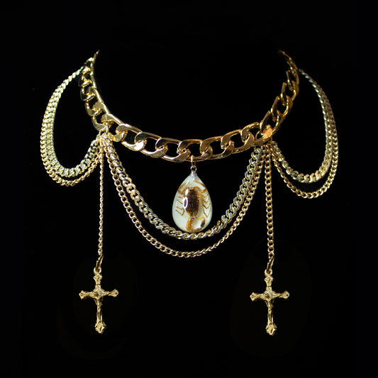 Scorpio 3.0 Choker Preserved Scorpion Necklace