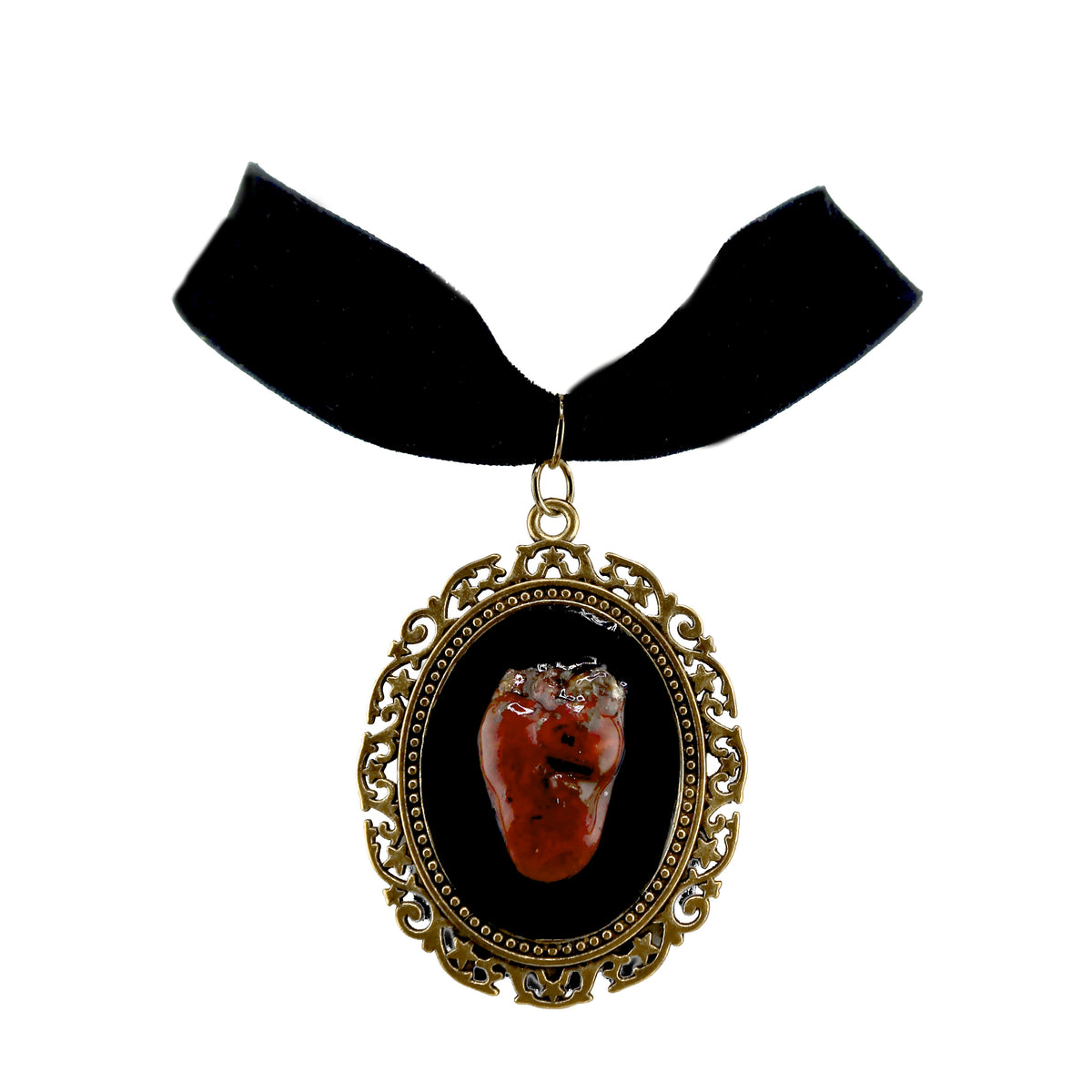 Rotten Hearted Ribbon Choker Velvet