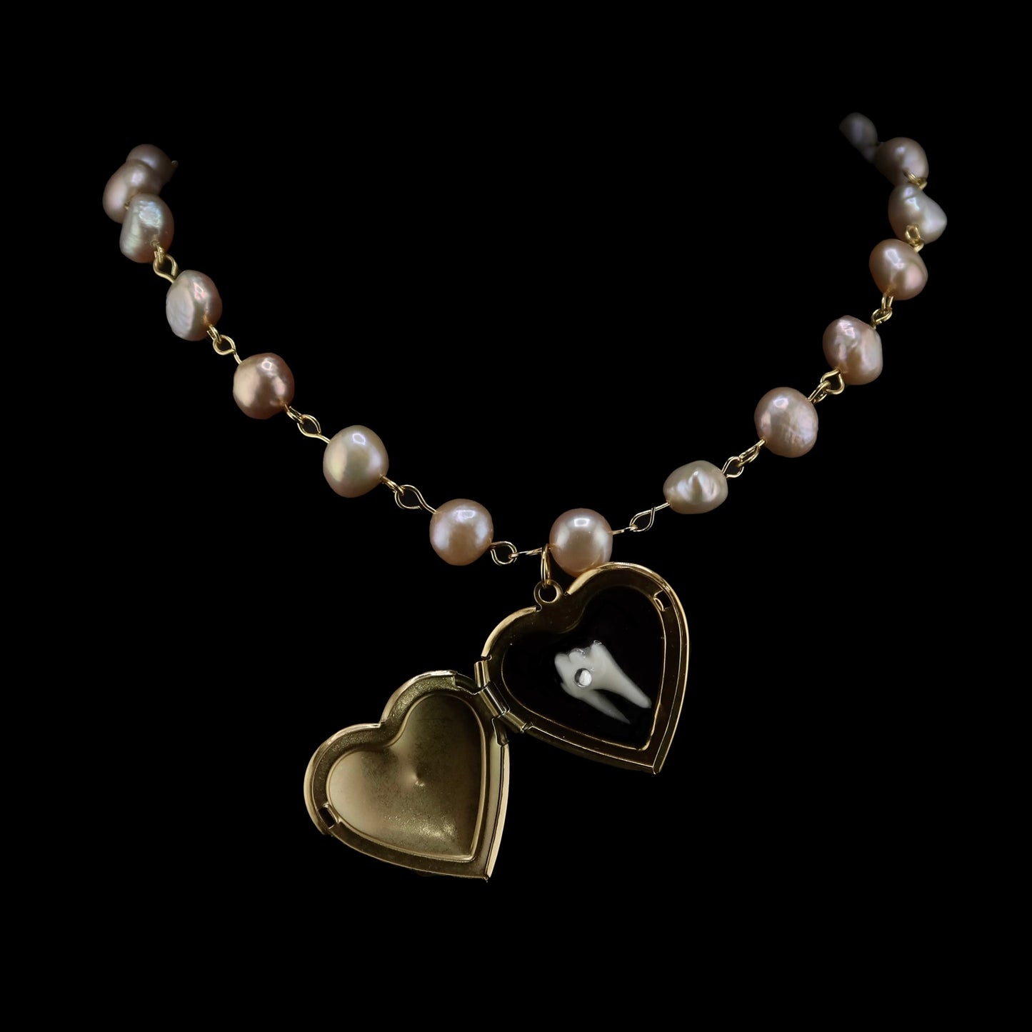 Loose Tooth Locket Pearl Strand
