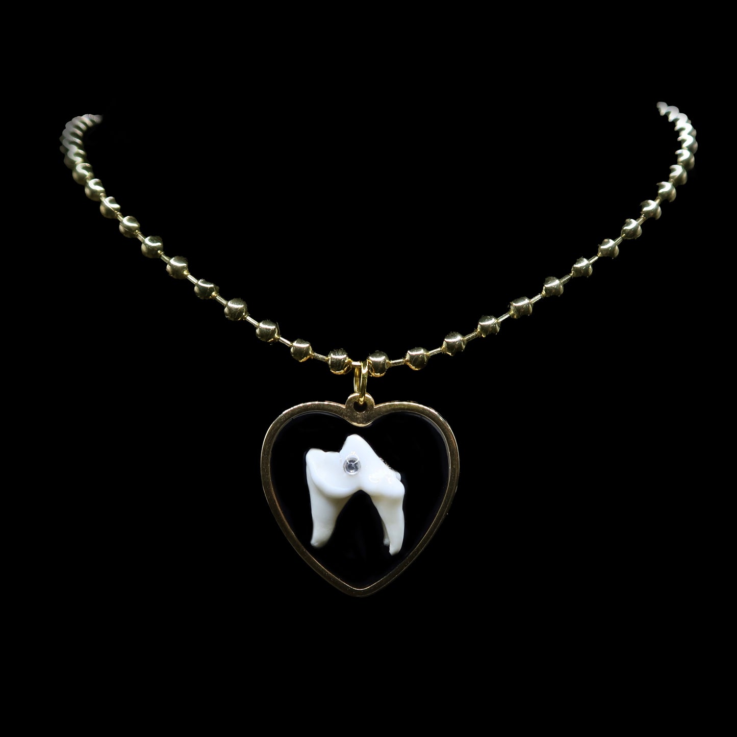 Filled Cavity Ball Chain Choker