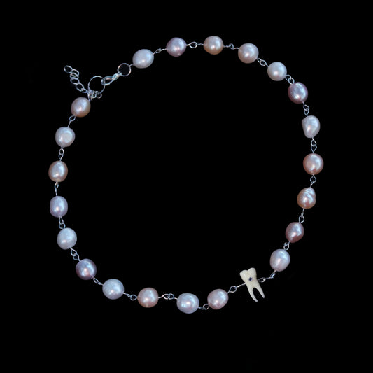 Filled Cavity Pearl Strand Choker
