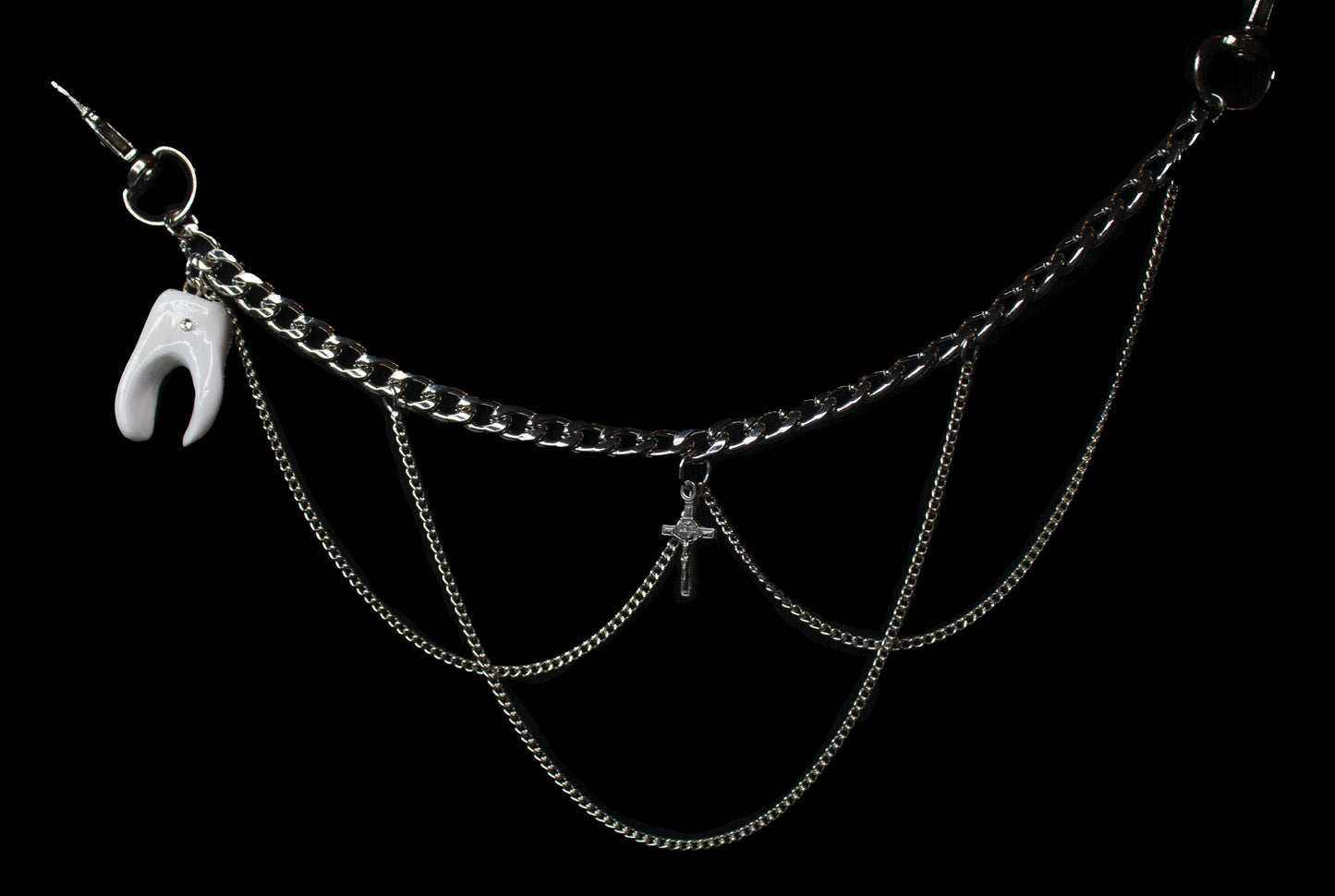 Ornate Tooth Shoe Chain for Dr. Martens or Combat Boots