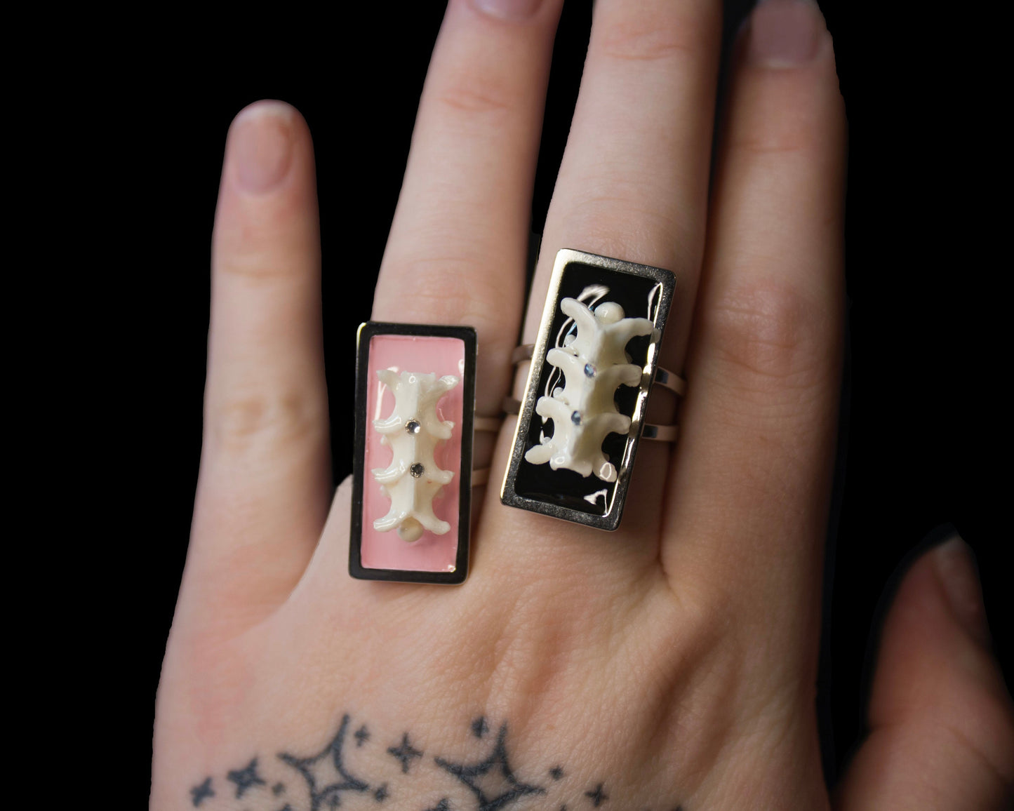 Spineless Rosary Rattlesnake Spine Ring