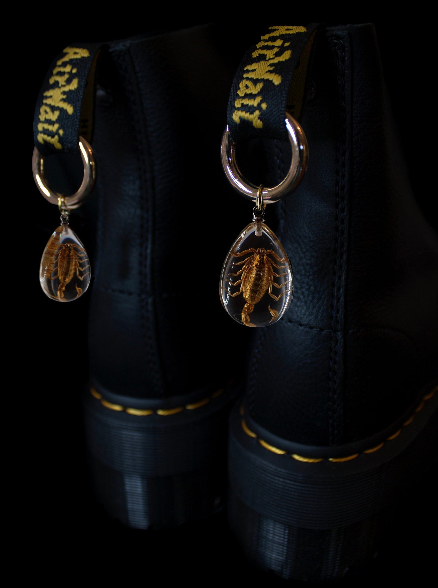 Scorpio Shoe Charms for Dr. Martens or Combat Boots real scorpion